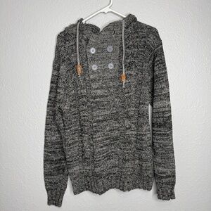 Coofandy black & gray men's‎ pull over sweater hoodie